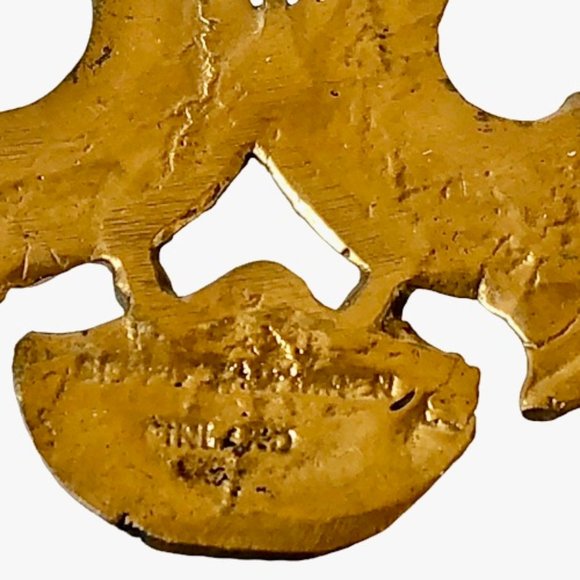 Finland Seppo Tamminen Vintage Necklace & Pendant Bronze Signed - Picture 6 of 13